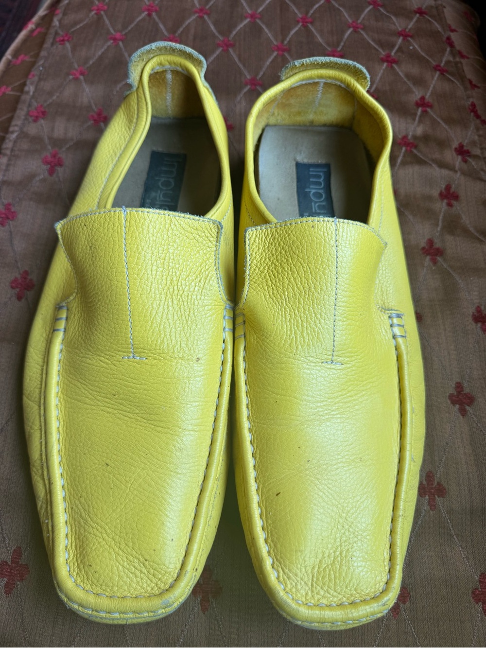Impo Men’s Yellow Leather Slip-On Loafers